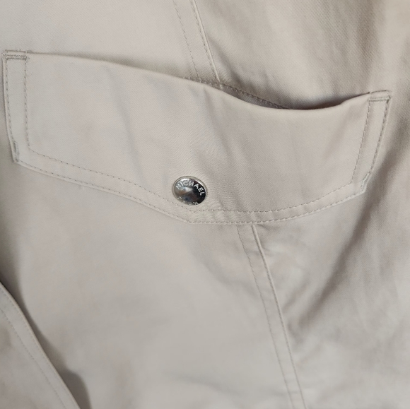 Michael Kors womens Taupe Beige removable hood Rain Trench Coat size Large - Picture 2 of 9